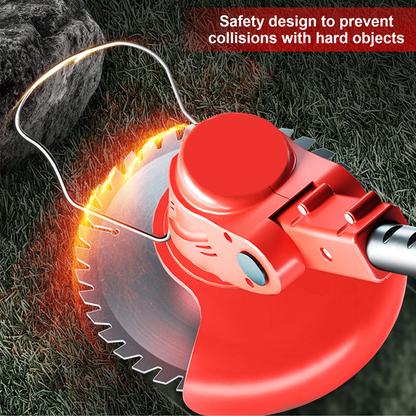 Grazer™ : Best Powerful Electric Battery Operated Cordless Metal Blade Weed Eater / Grass Trimmer